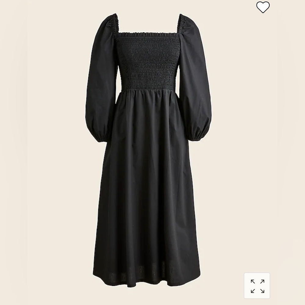 NWT J.Crew Smocked Puff Sleeve Dress